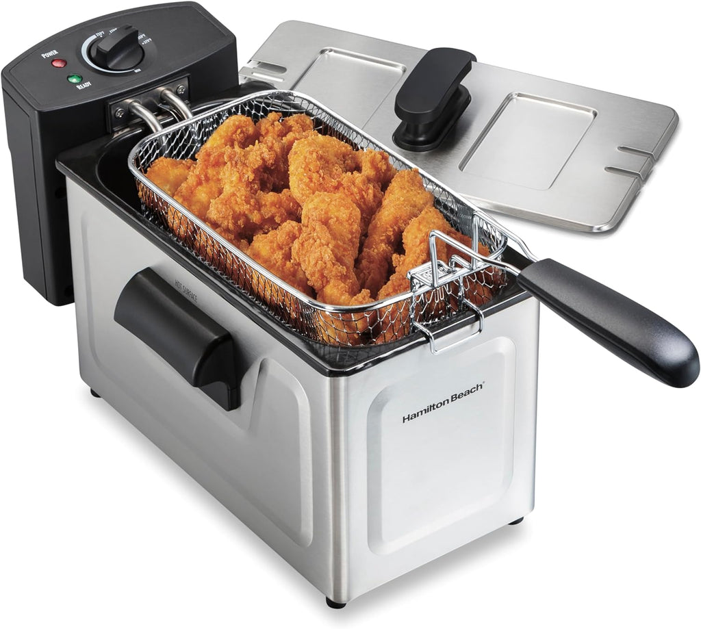 Electric Deep Fryer with Frying Basket, 7 Quart Programmable Slow Cooker N65475