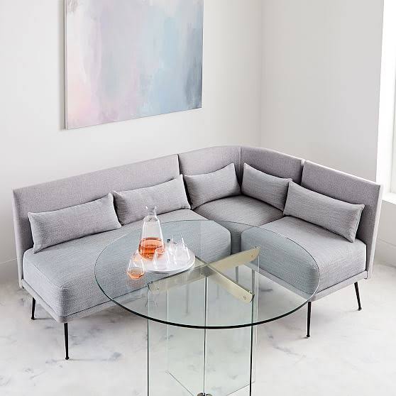Ink Blue Performance Velvet Poly Dining Benches Q833819