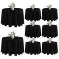 8 Pack Black 120 inch Round Polyester Table Cloth N873