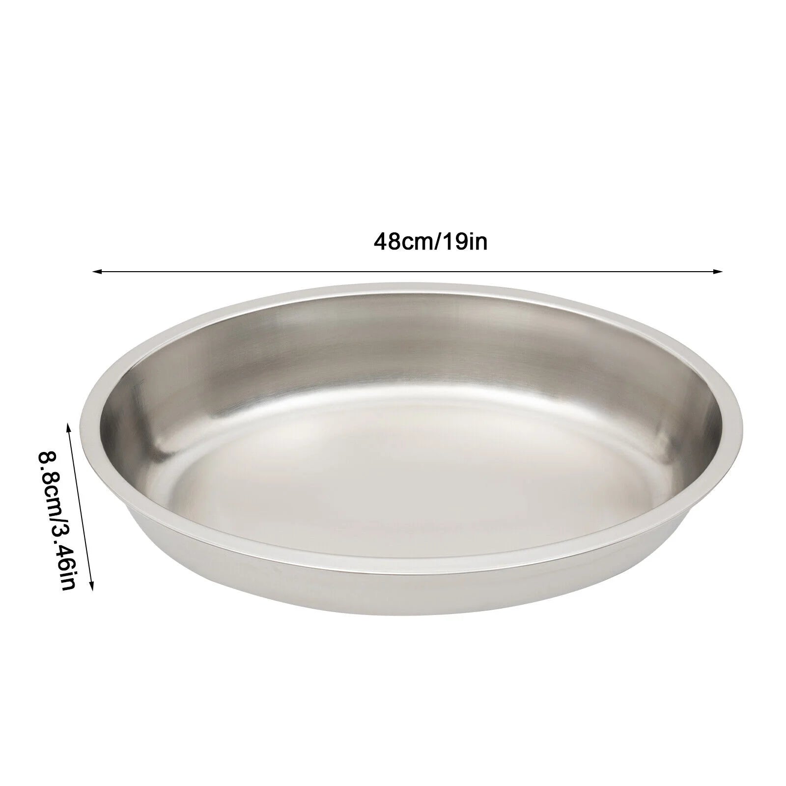 5.5L Stainless Steel Oval Chafing Dish with Lid S6396