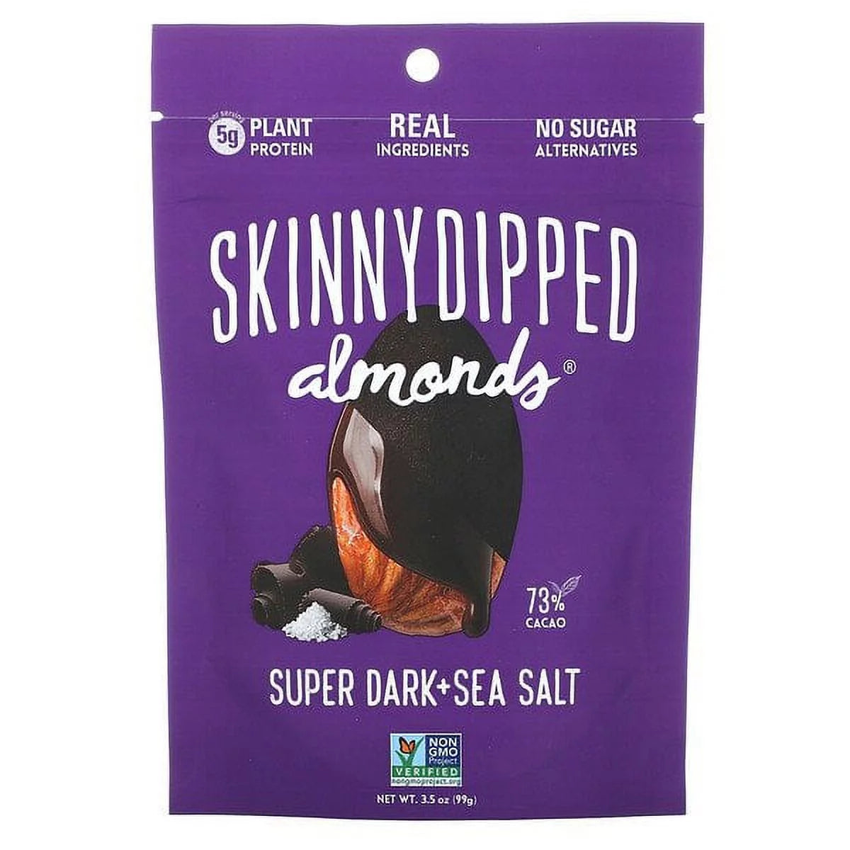Super Dark + Sea Salt Almonds, 3.5 oz Pack of 3 E4504