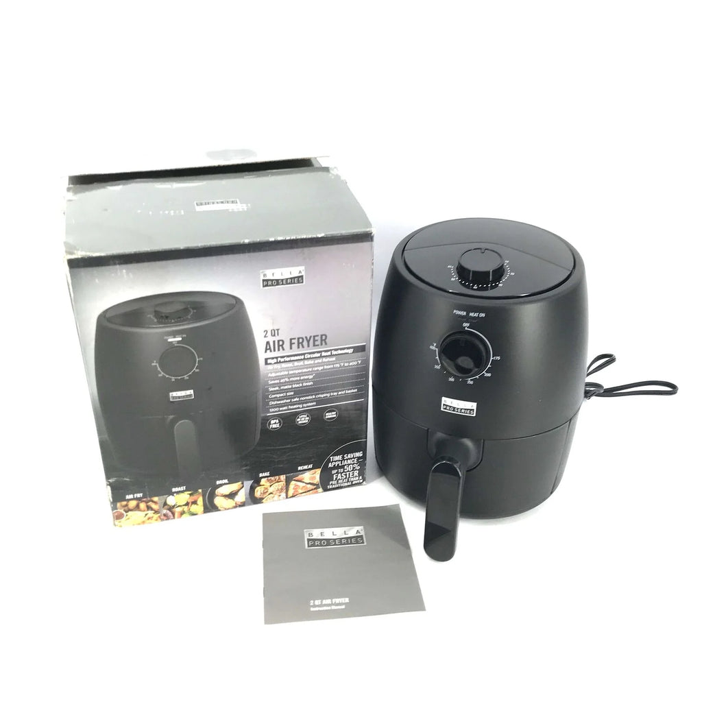 2qt Analog Air Fryer Matte Black R3765
