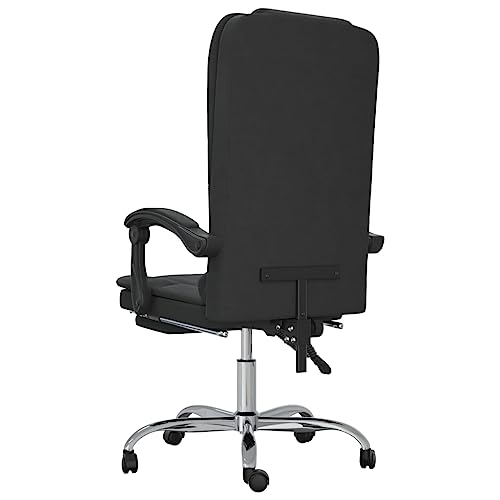 Black Velvet Massage Reclining Office Chair K258344