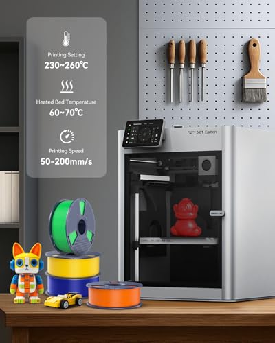 3D Printer Filament Bundle Multicolor PETG Filament 1.75mm, 2kg in Total, 0.25kg per Spool, 8 Pack, 8 Colors L896