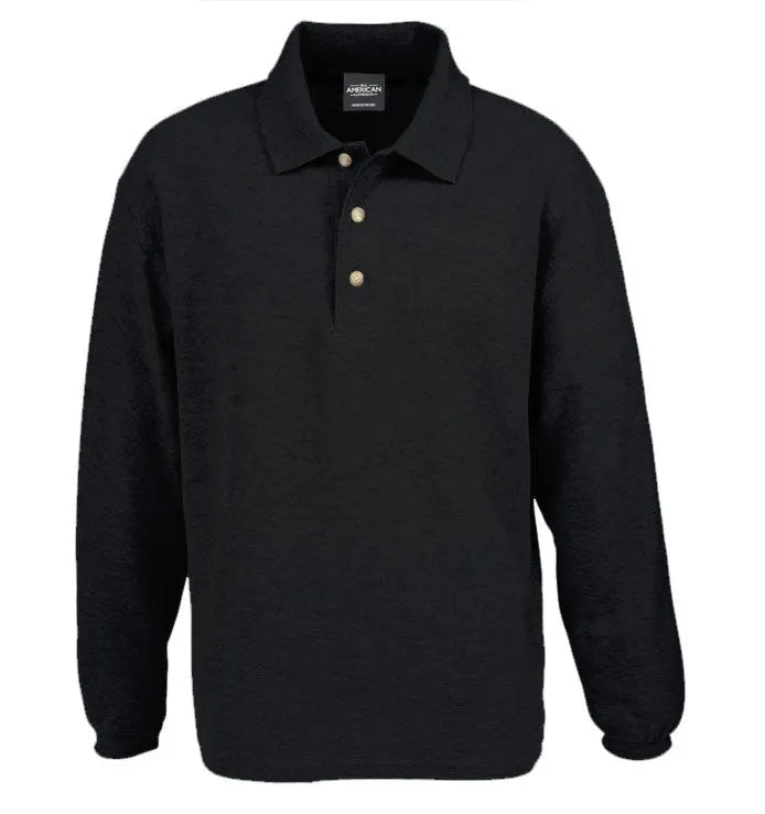 Men’s Long Sleeve Piqué Cotton Polo Shirt