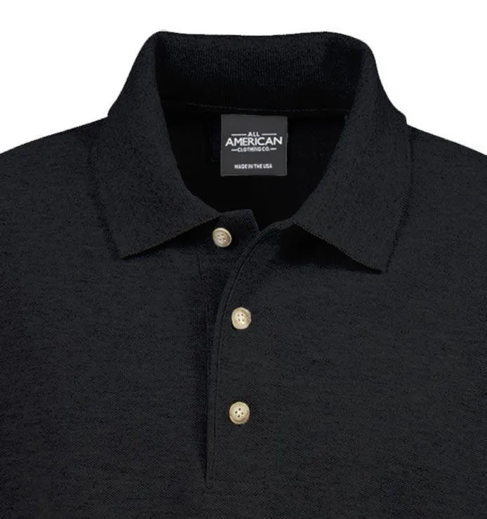 Men’s Cotton Stretch Long Sleeve Polo Shirt