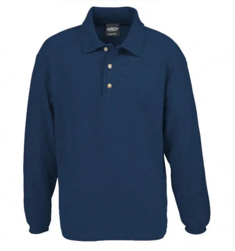 Men’s Cotton Stretch Long Sleeve Polo Shirt