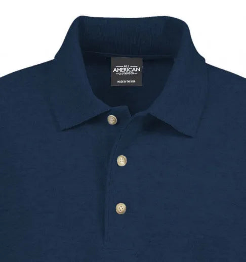 Men’s Cotton Stretch Long Sleeve Polo Shirt