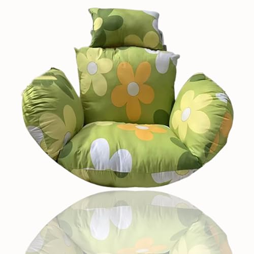 Blue Double Sided Pattern Hanging Egg Chair Cushion with Zipper B2534