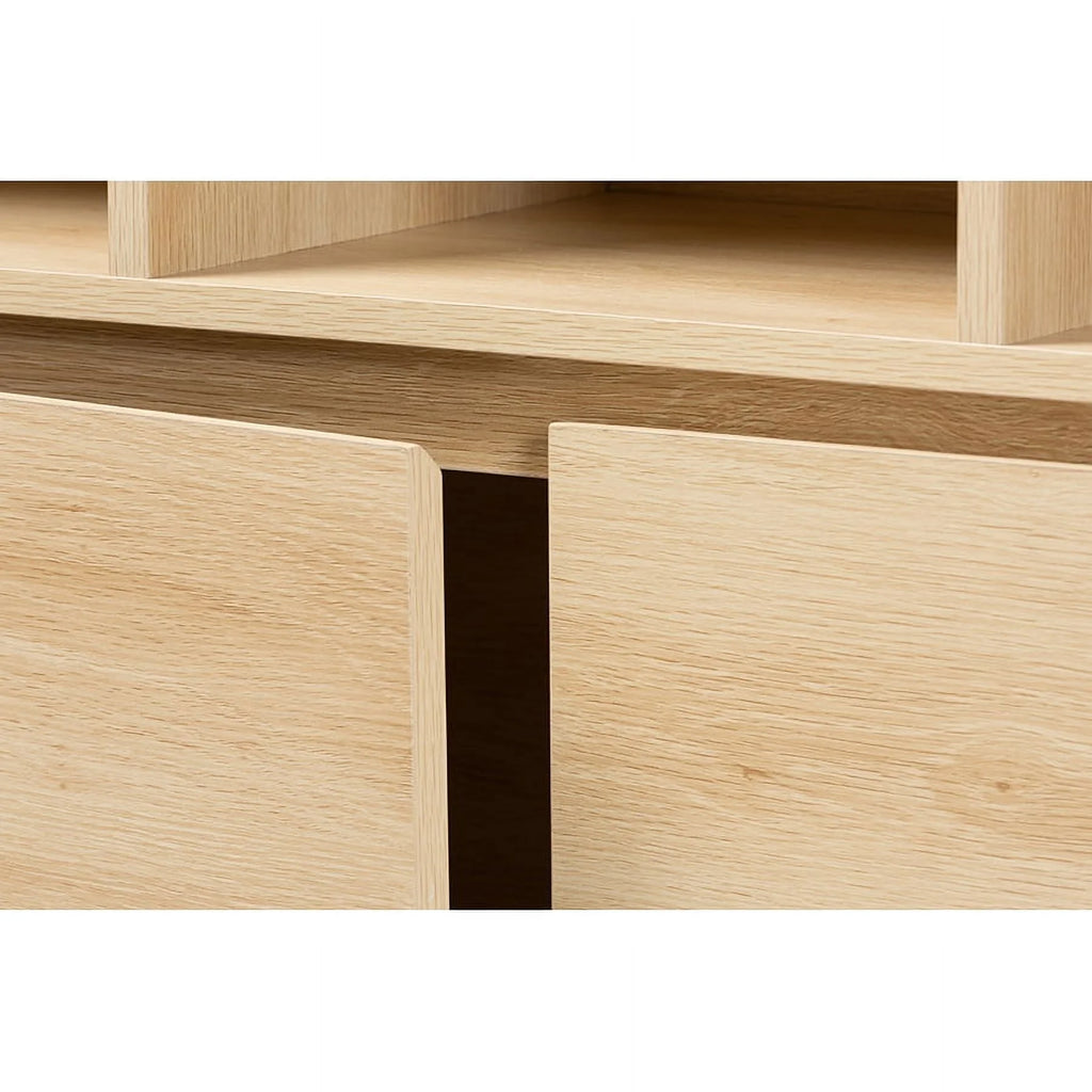 Oak Brown Finished Wood Bookshelf N163