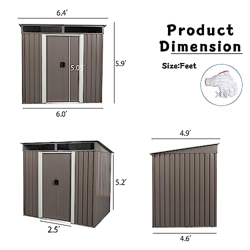Gray Metal Storage Shed P476