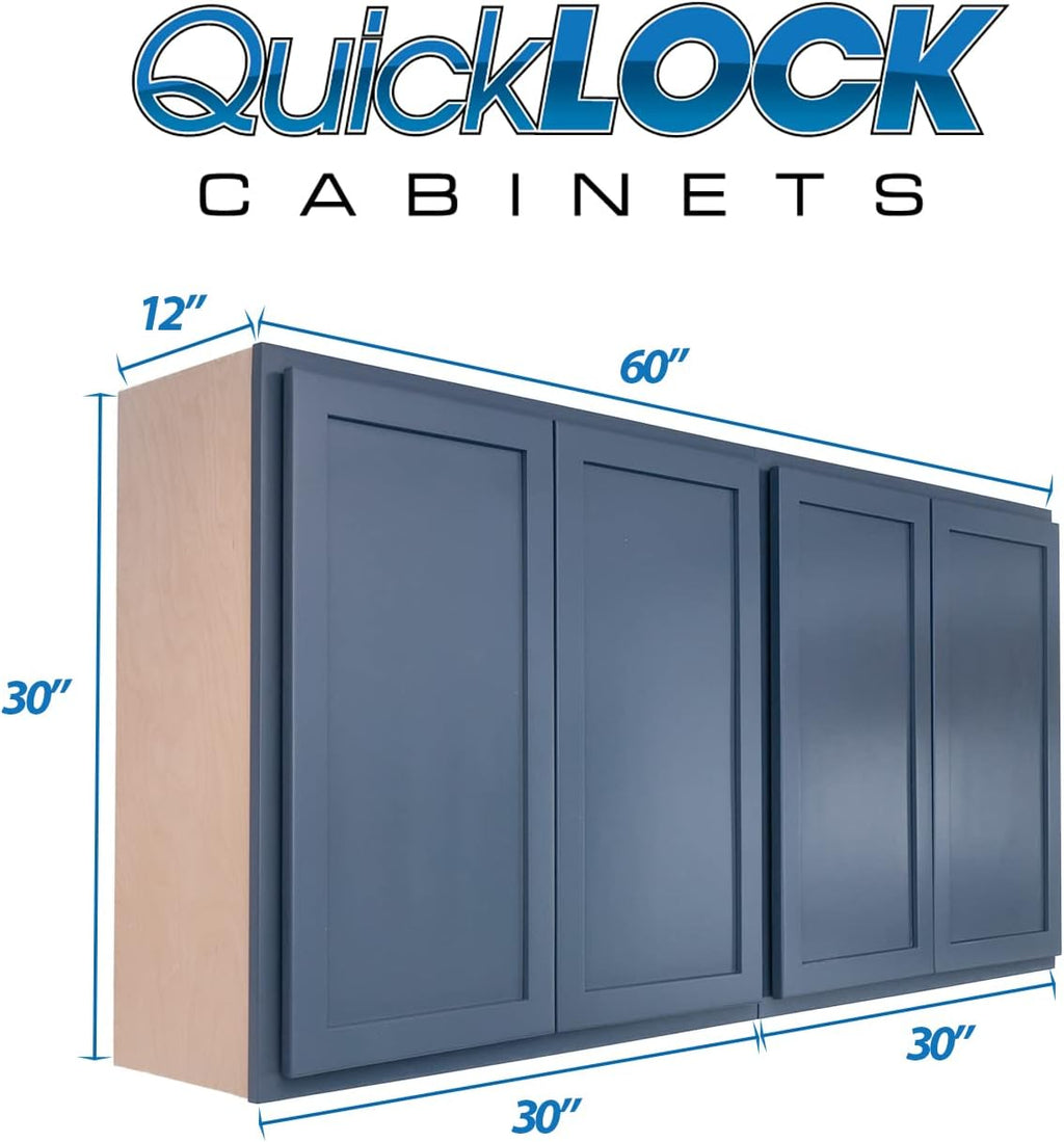 60" Wide 2 x 30" W x 30" H x 12" D Shaker Storage Cabinets W250511