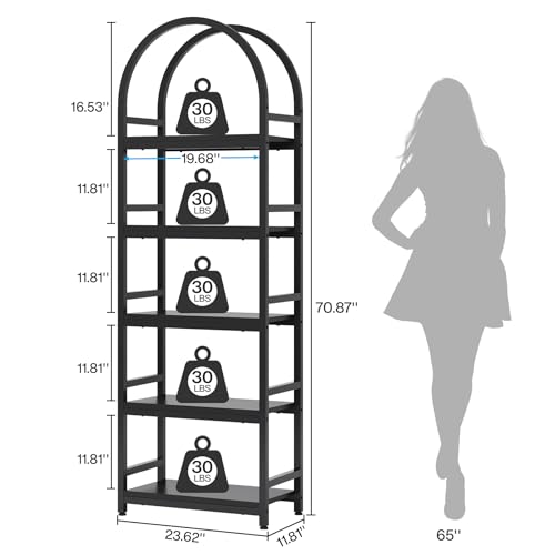 4-Tier Open Bookshelf with Metal Frame E9198