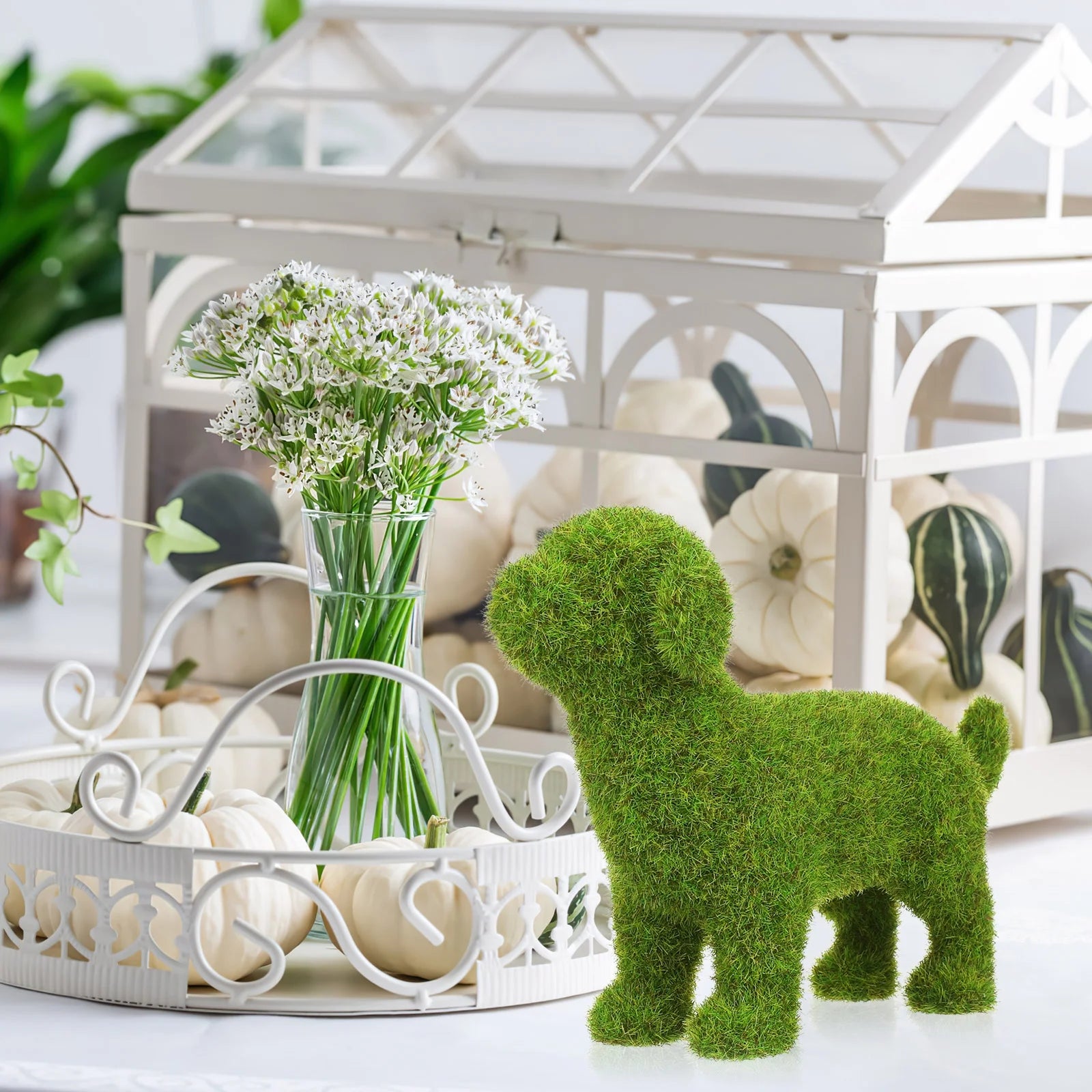 Flocked Puppy Ornament N9576