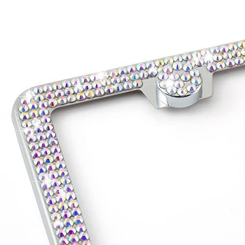Black Stainless Steel Rhinestone License Plate Frame 2 Pack W537124