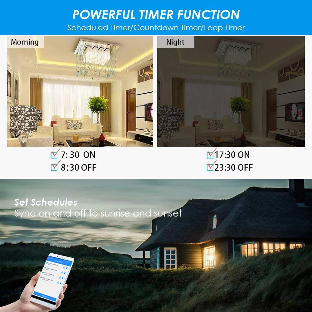 Smart Light Switch WiFi Wall Wireless 1-gang Switch with 2x WIFI Receiver E47777