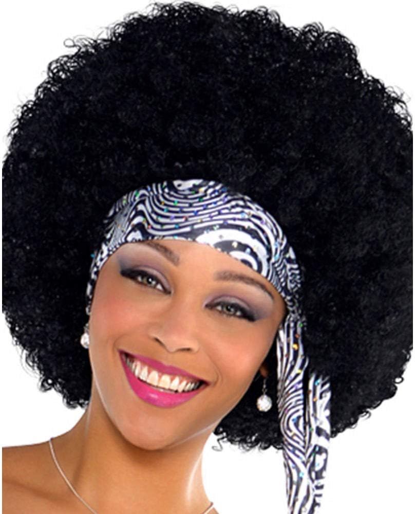 Disco Costume for Adults, Size Medium, Includes Top, Flare Pants, and Headscarf G7928