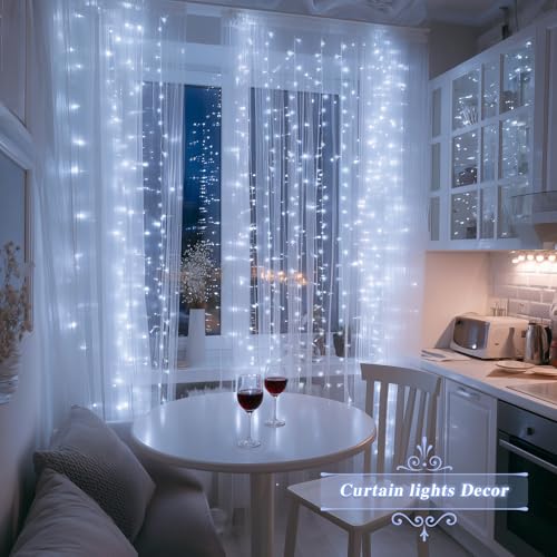 200 LED Warm White Christmas Curtain Lights T32861