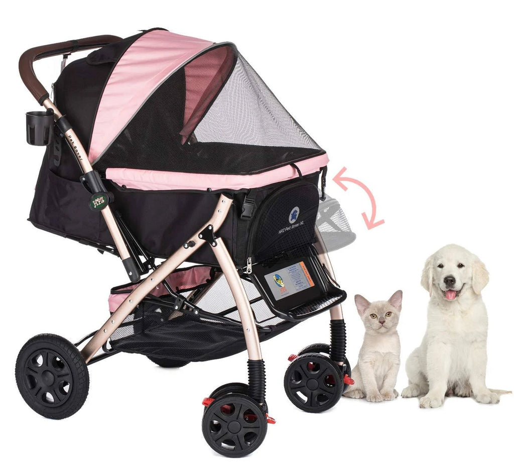 Extra-Long Heavy Duty Pet Stroller with Convertible Compartment J856685