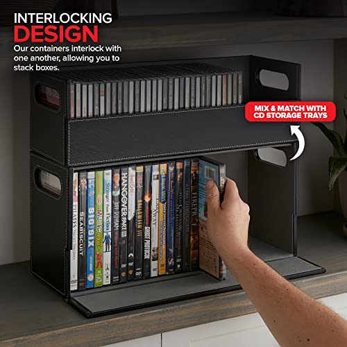 White Faux Leather DVD Storage Box S85393