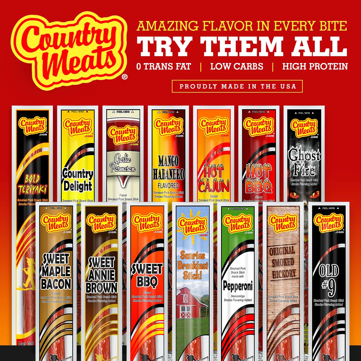 14 Sticks Variety Pack Meat Sticks S810417