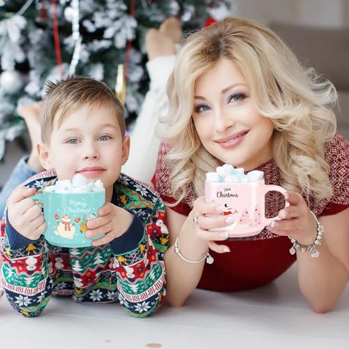 Set of 4 15.8 Oz Stackable Christmas Mugs with Stand W792134