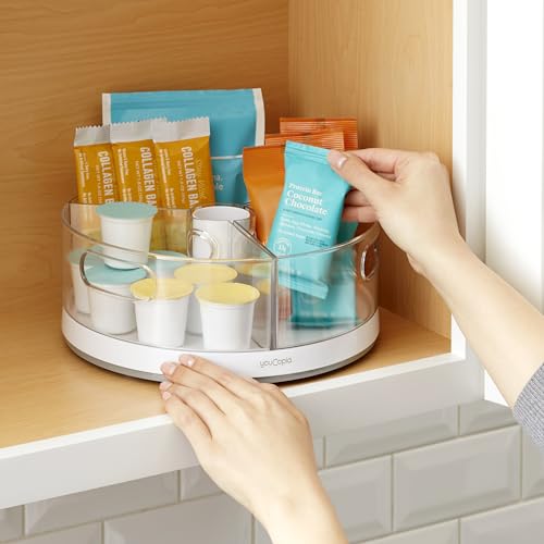 3 BPA-Free Clear Bins Rotating Storage Turntable P4651