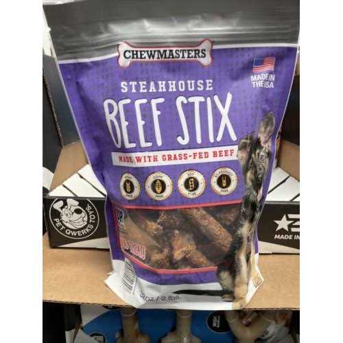 Chewmasters Steakhouse Beef Stix Dog Treats B609139