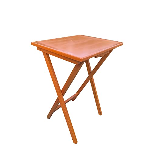 Set of 4 Solid Wood Folding TV Tray Table C9474