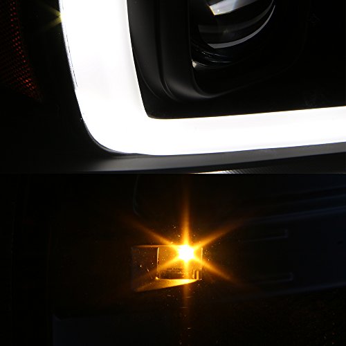 Black LED Projector Headlights Pair Z189