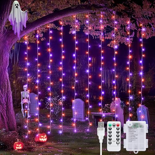200 LED Warm White Christmas Curtain Lights T32861