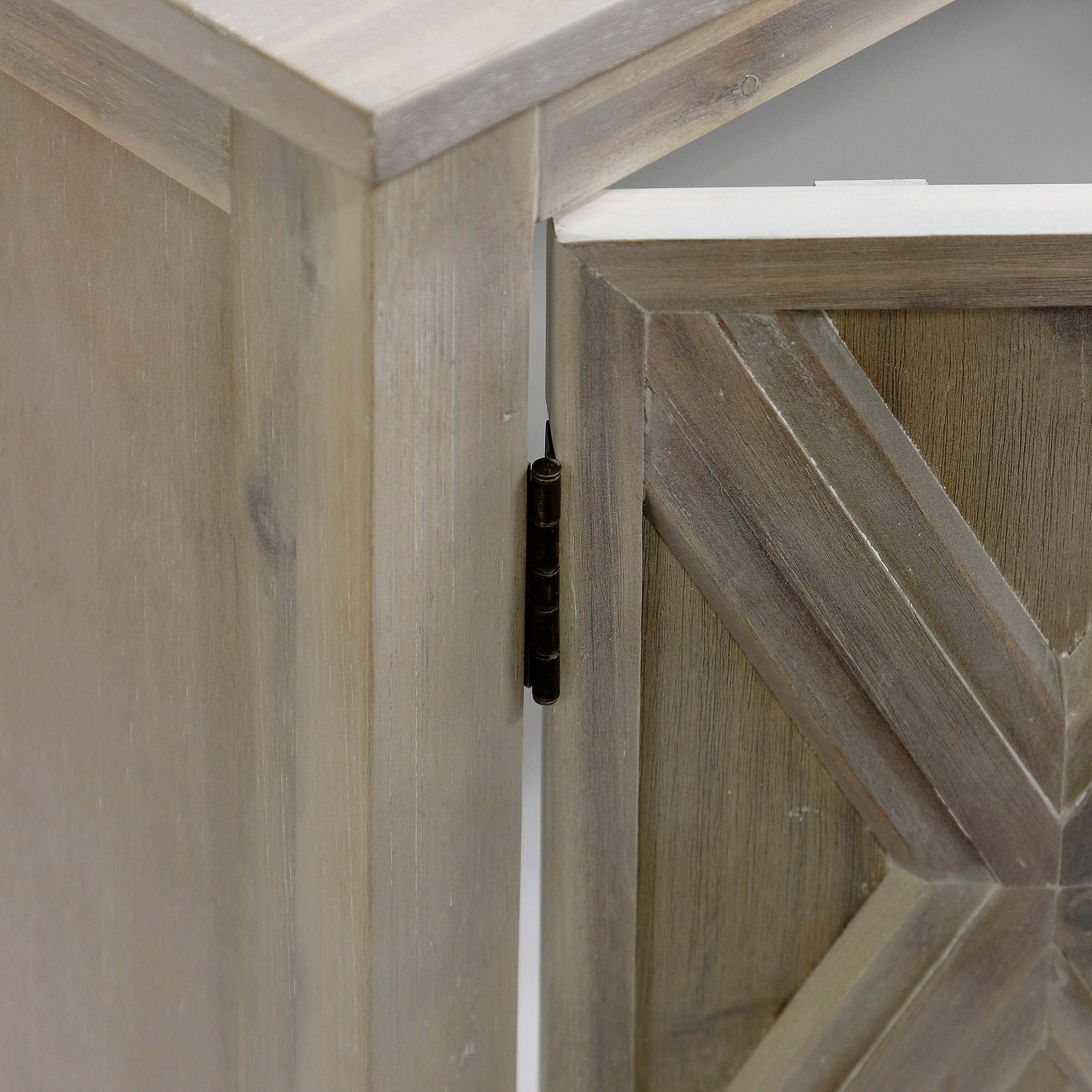 White Two-Door Acacia Cabinet with Metal Base and Adjustable Shelf X30423