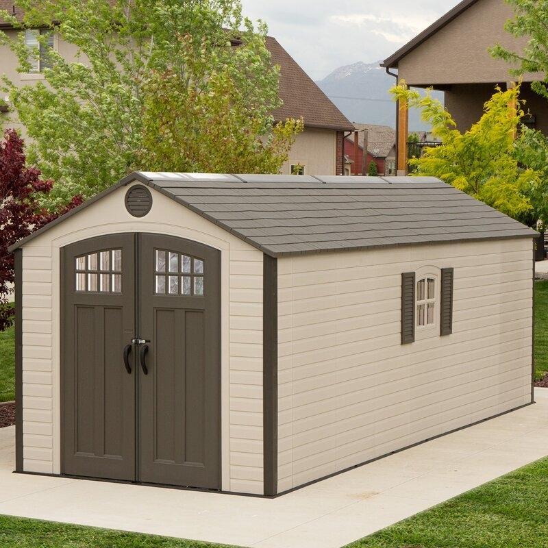 8 ft. W x 20 ft. D Plastic Storage Shed X448