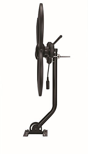 Black Multi-Directional UHF VHF TV Antenna with 20-inch Mast D618