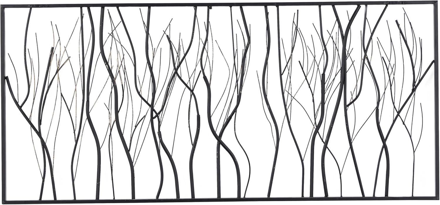 Silver Metal Wall Sculpture 48 x 22 Inch G3472