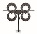 Black Multi-Directional UHF VHF TV Antenna with 20-inch Mast D618