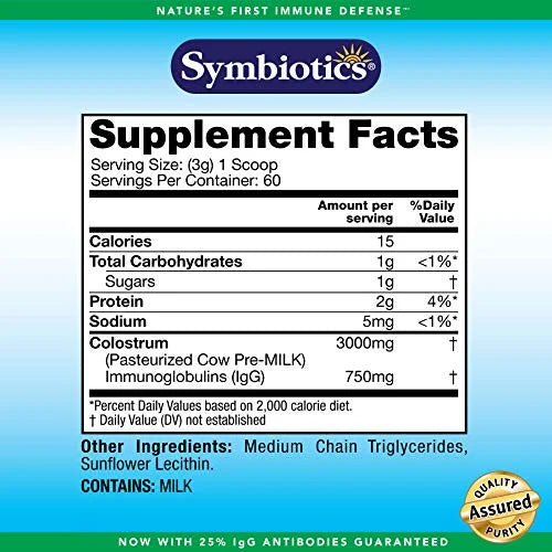 Colostrum Plus Powder Supplement, 6.3 Ounces (180 g) H43705