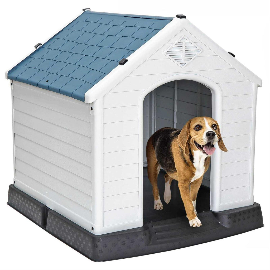 Plastic Dog Kennel with Air Vents and Elevated Floor J14899