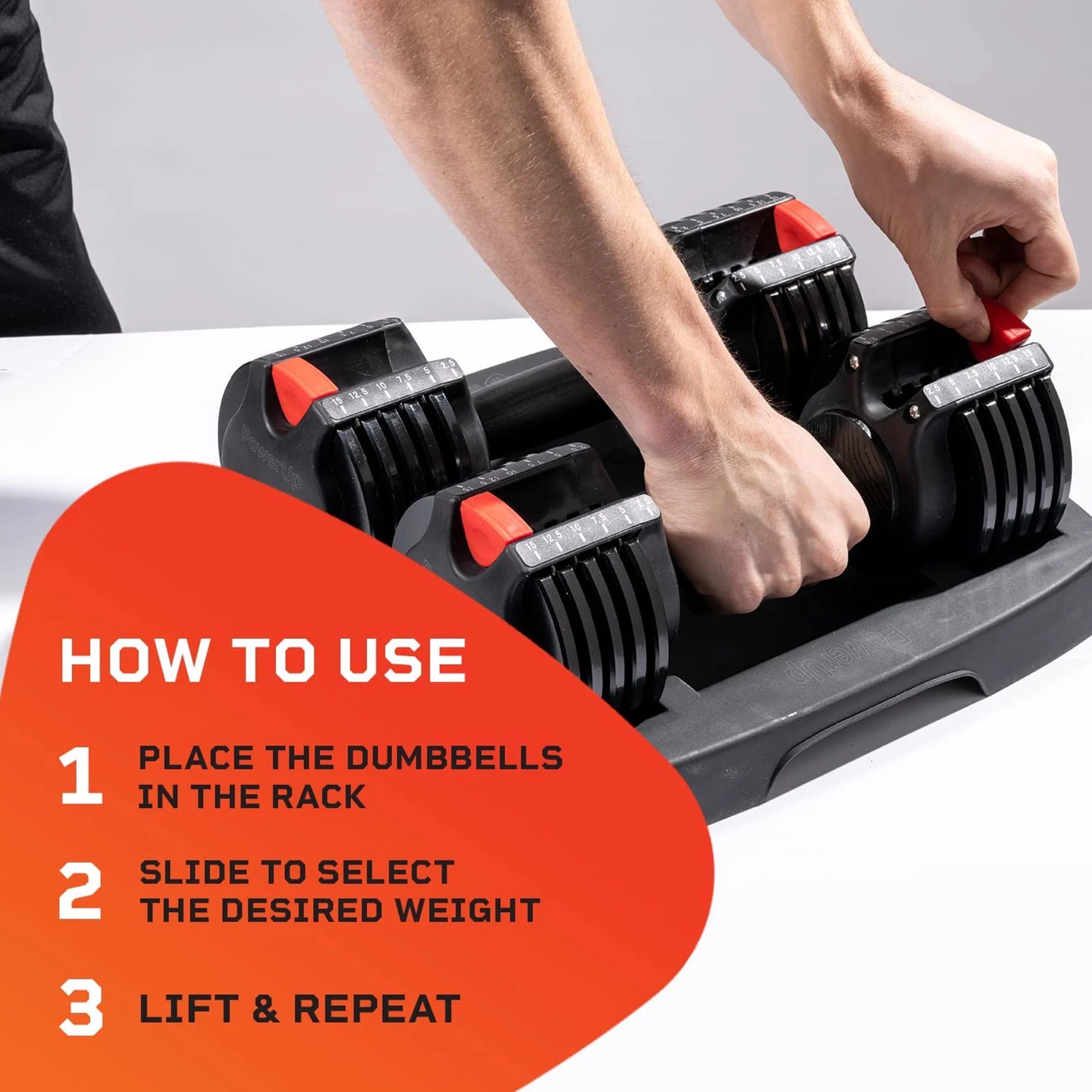 15 Pound Adjustable Dumbbells Set, 2 Pcs R690
