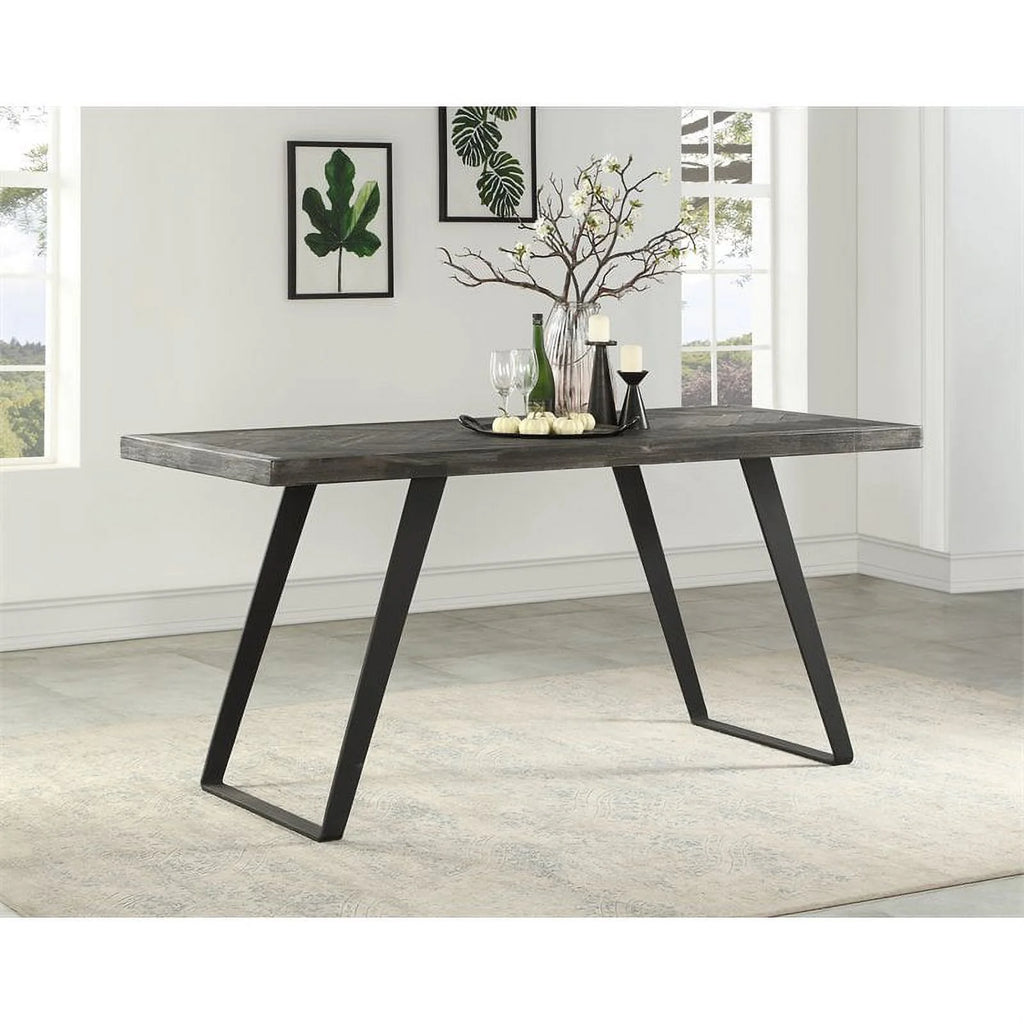 Wood Herringbone Counter Height Dining Table P33222