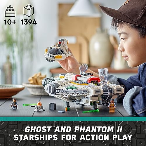 LEGO Star Wars Ghost & Phantom II Playset with 2 Buildable Starships and 5 Figures H654465