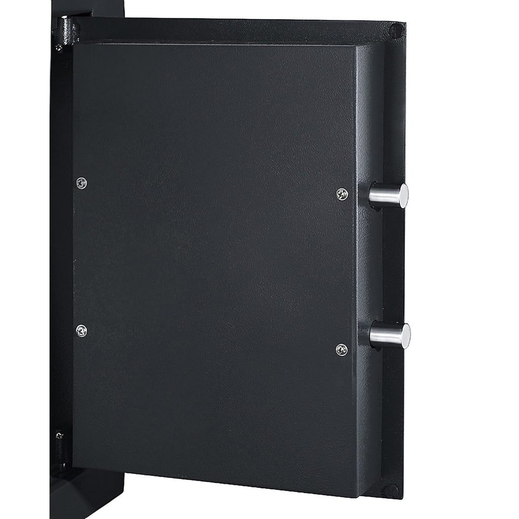 Gray Fireproof Electronic Lockbox with Keypad and Interior Shelf G913542