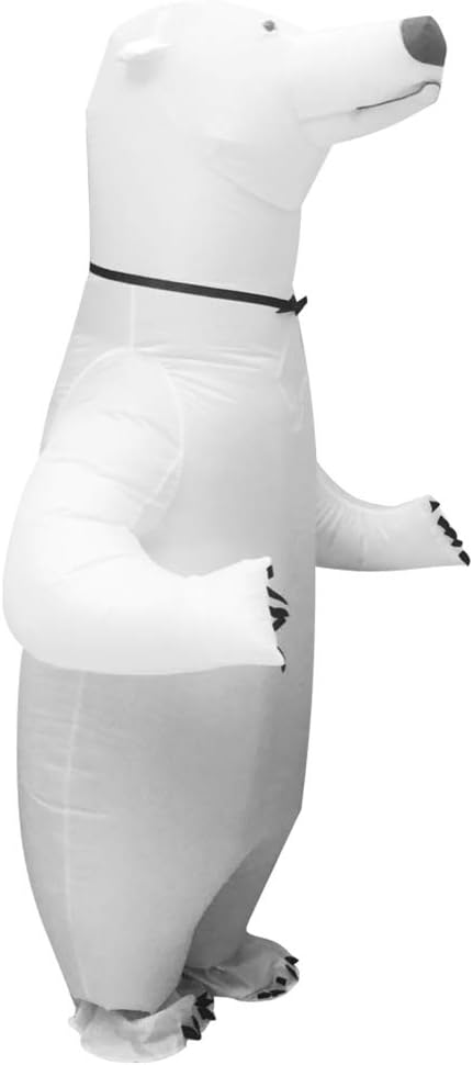 White Inflatable Polar Bear Costume W506097