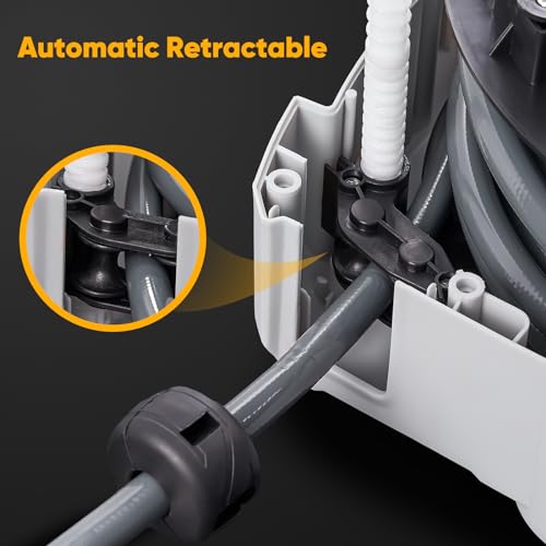 3/8 in x 65 Ft Heavy Duty Retractable Air Hose Reel with 180° Swivel Mount, 300 PSI Q156649