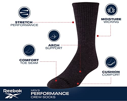 Men's Athletic Cushion Crew Socks (10 Pack) O2094