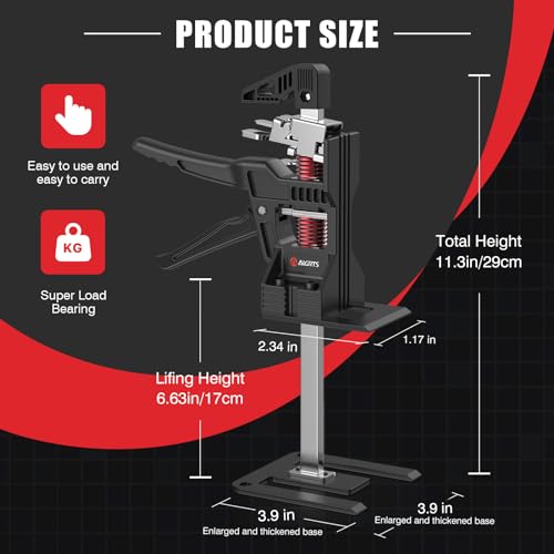 11.3 Inch Hand Lifting Furniture Lifter Jacks 220 Lb X336165