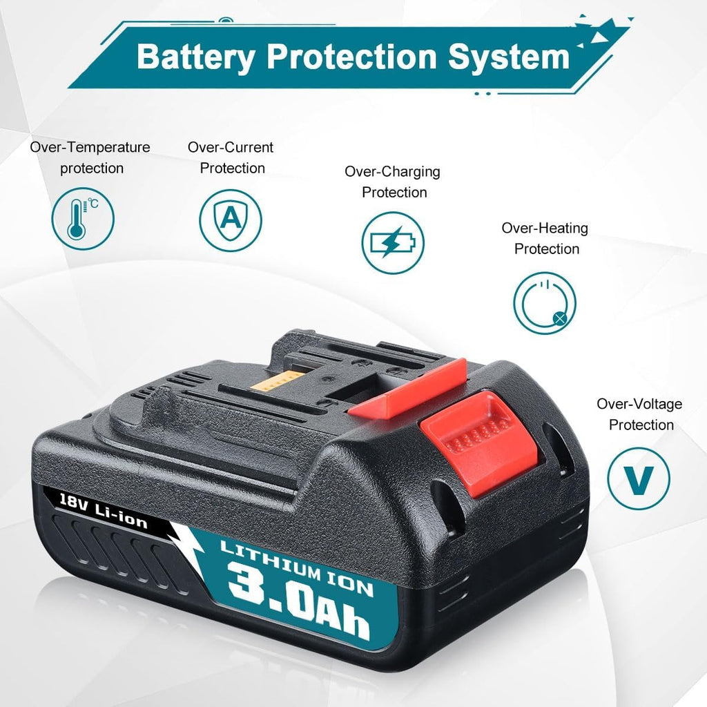 2Pack 3.0Ah Lithium Ion Battery for 18V Power Tools P5615
