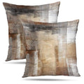 Brown and Grey Decorative Pillow Covers Set of 2 V55947