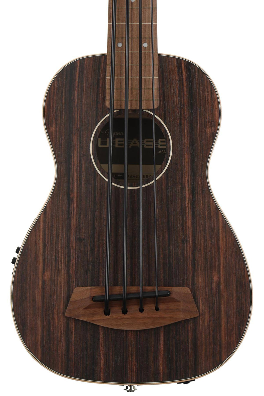 Striped Ebony Fretless Acoustic-Electric U-Bass D977