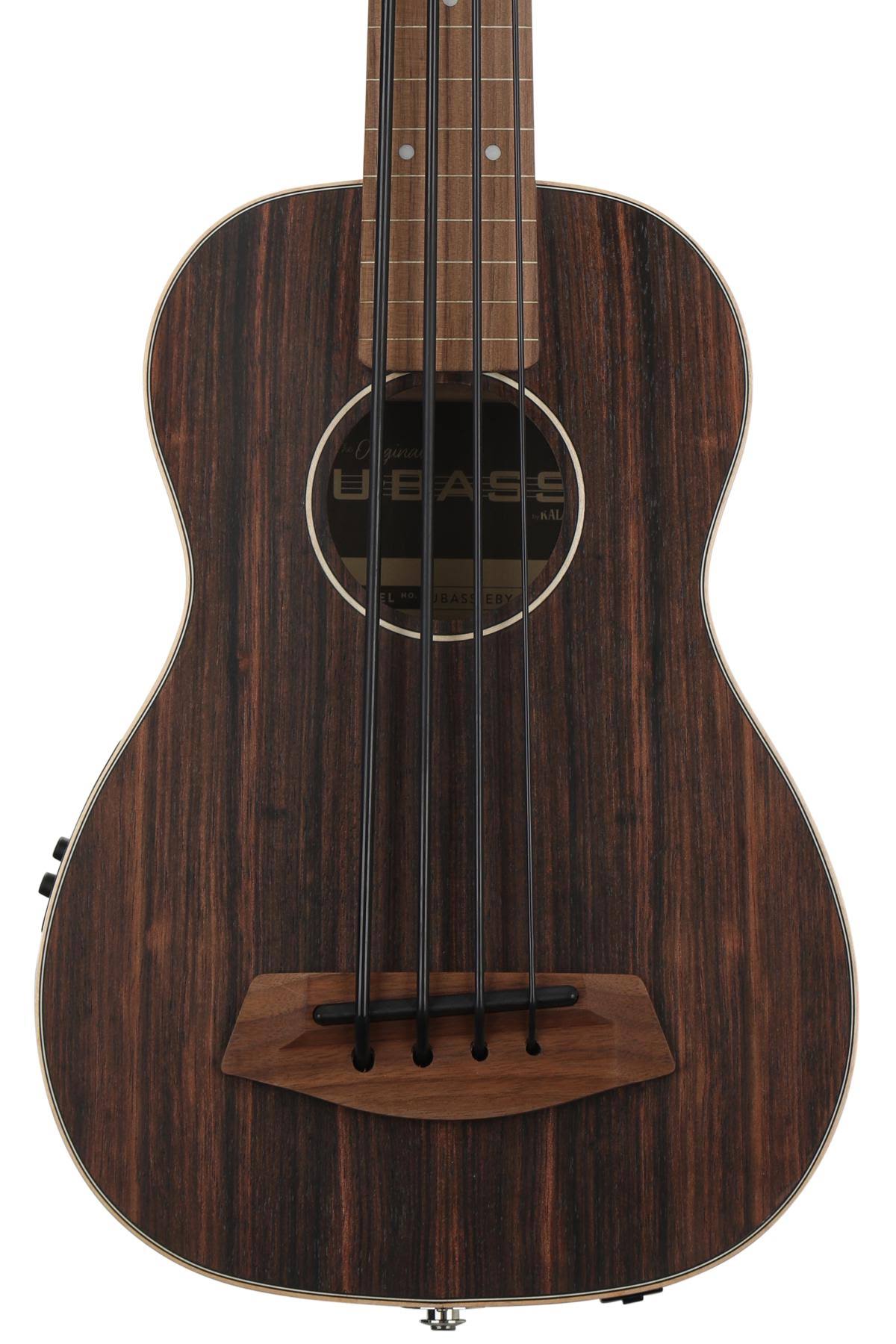 Striped Ebony Fretless Acoustic-Electric U-Bass D977